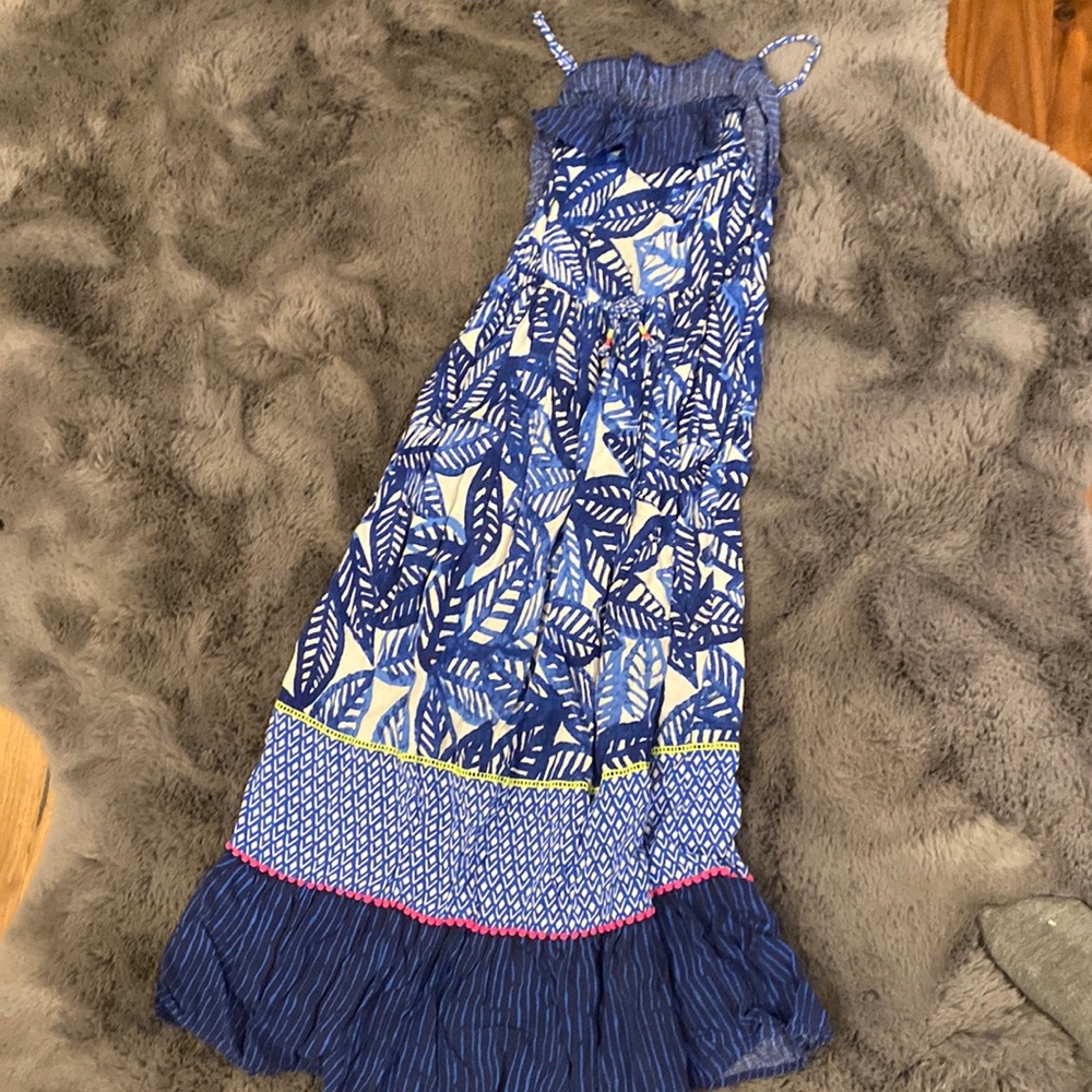Long blue summer dress